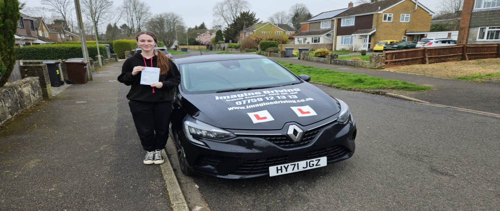 Amalee Hart passed her test with Imagine Driving